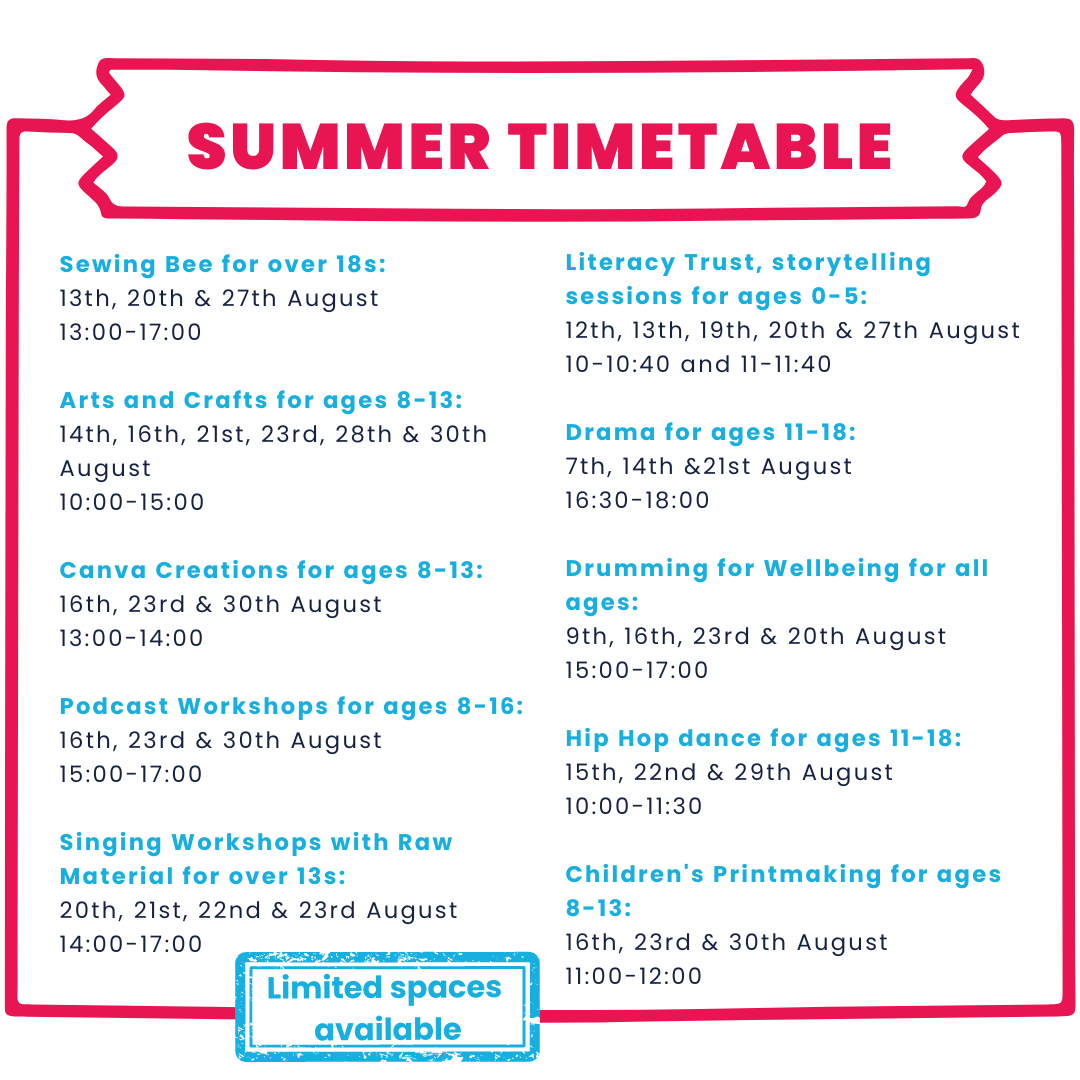 Summer Workshops Timetable