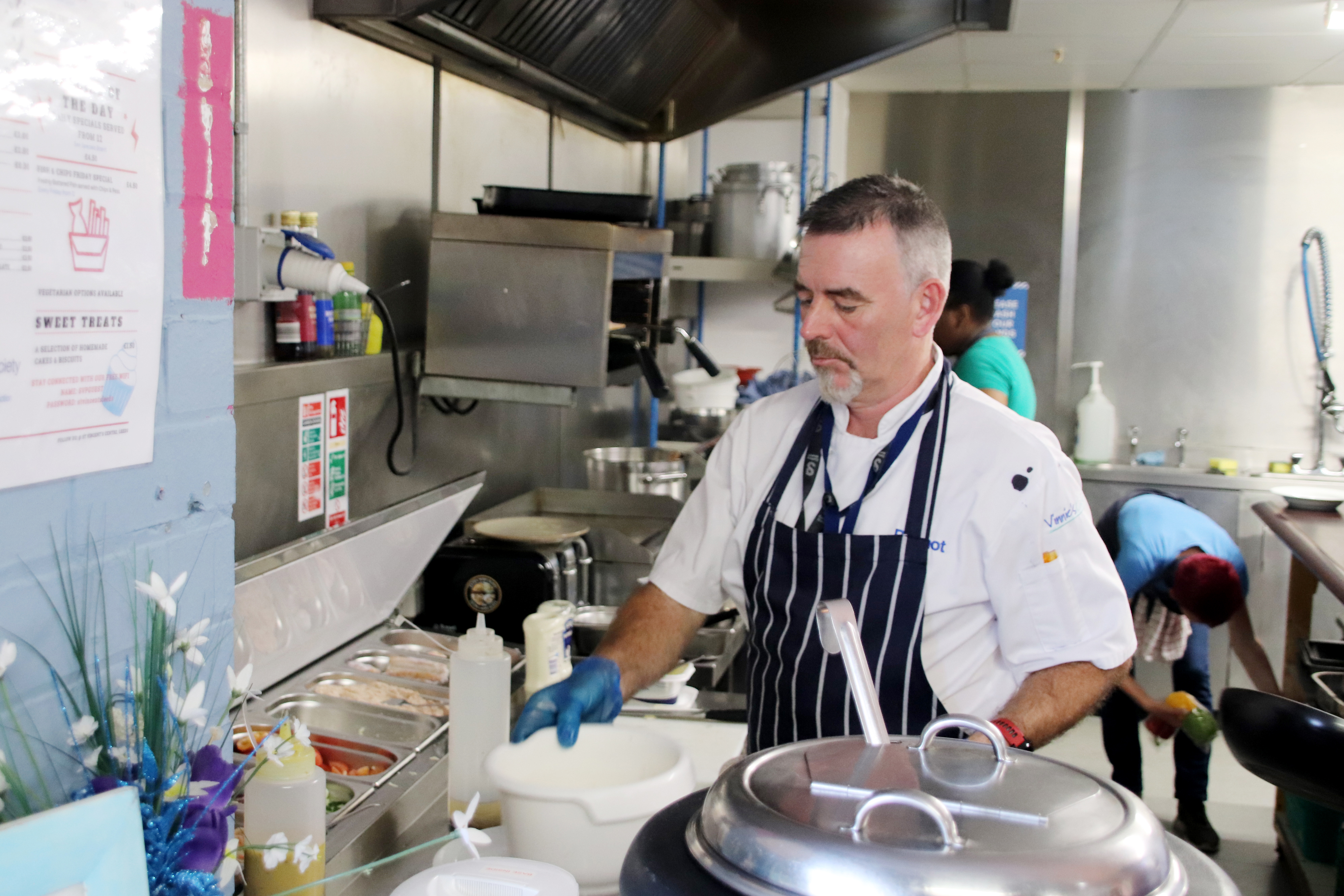 chef cooking in kitchen