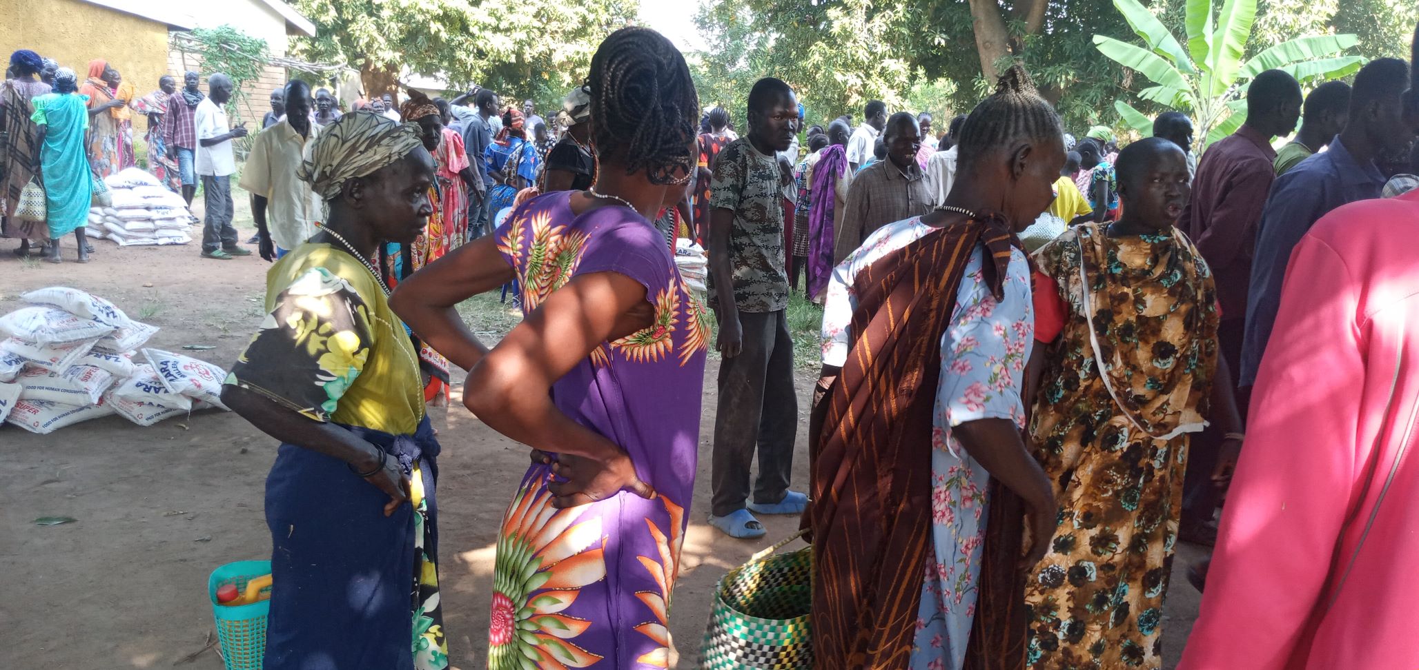 Collecting rations at the IDP camp