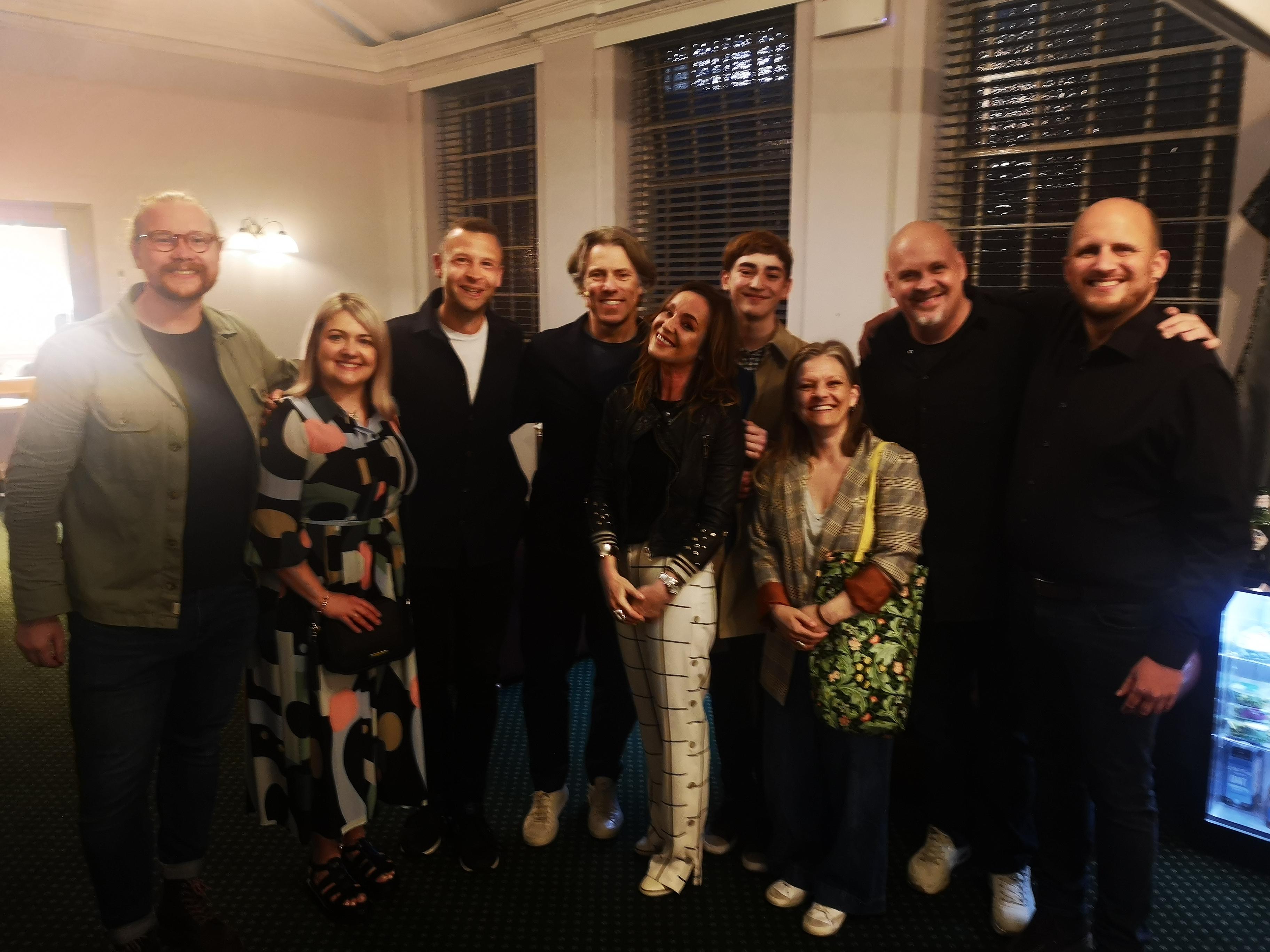 Group from deaf centre with John Bishop.