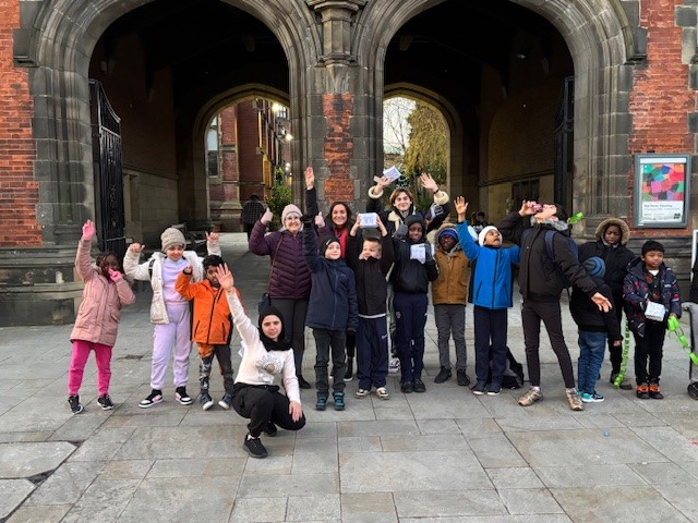 Youth group visiting Newcastle University.