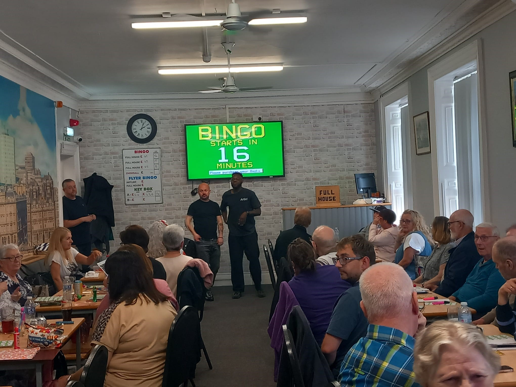 A picture of the bingo session inside the deaf centre.