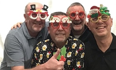 Picture of the group celebrating Christmas.