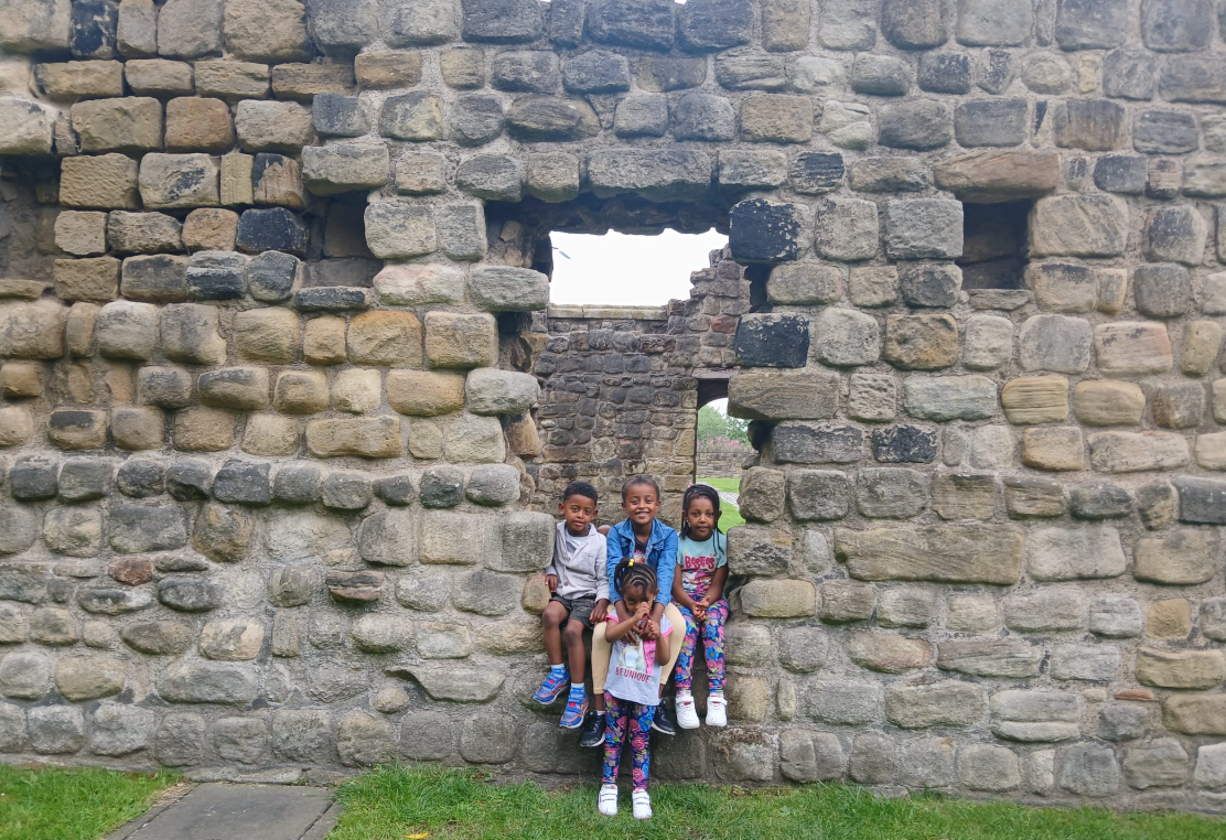 Children engaged outdoors