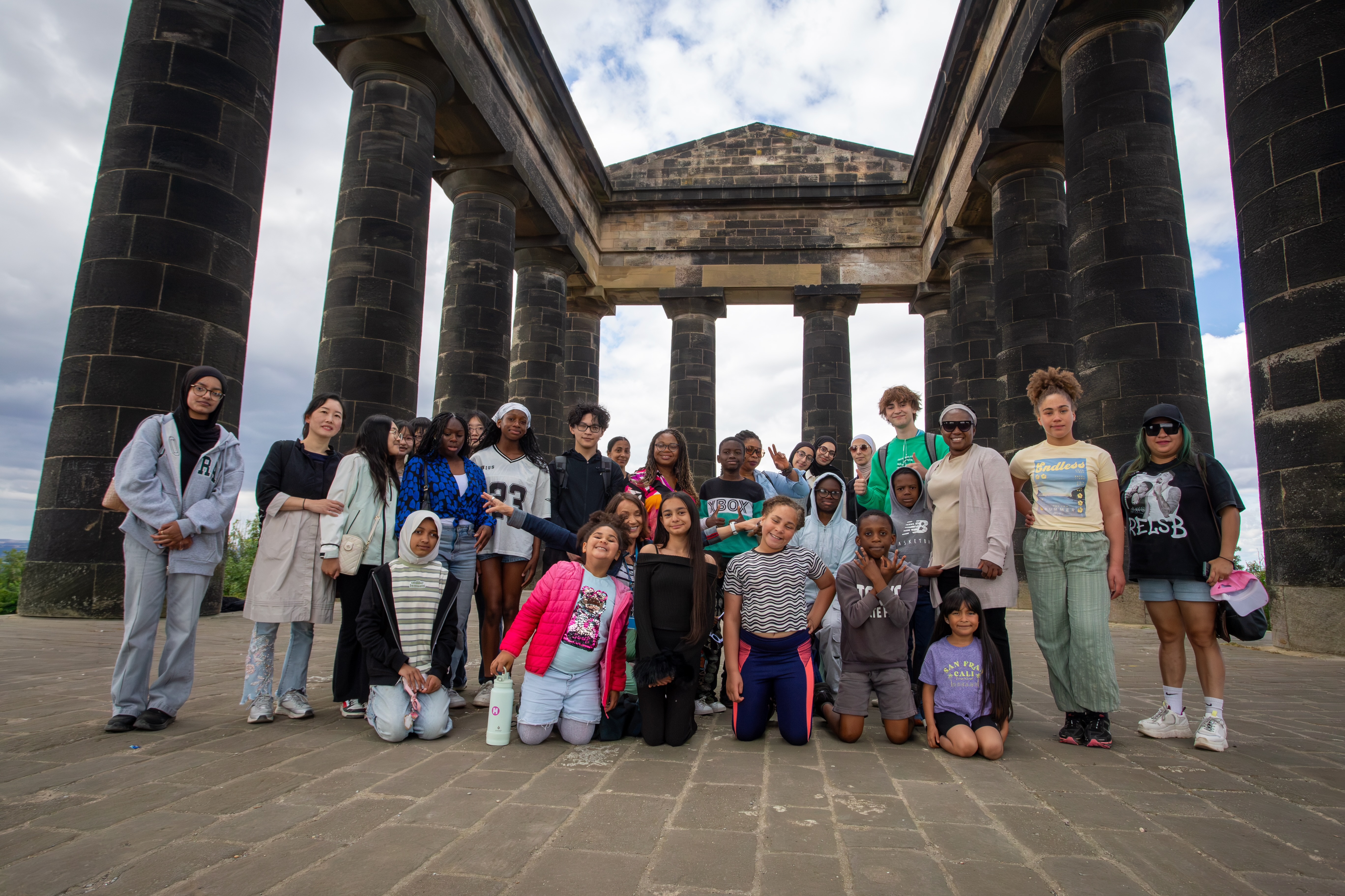 Family hub at Penshaw monument